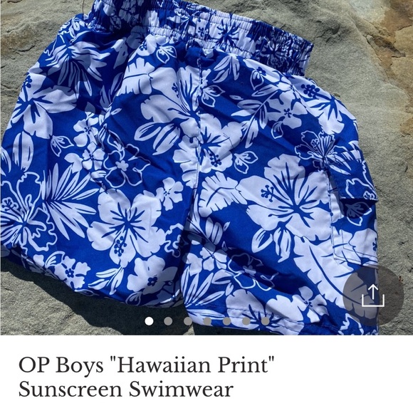 NWT OP swim trunks in "Hawaiian"print!Listed under boys but girls may like too🌴 - Picture 5 of 8